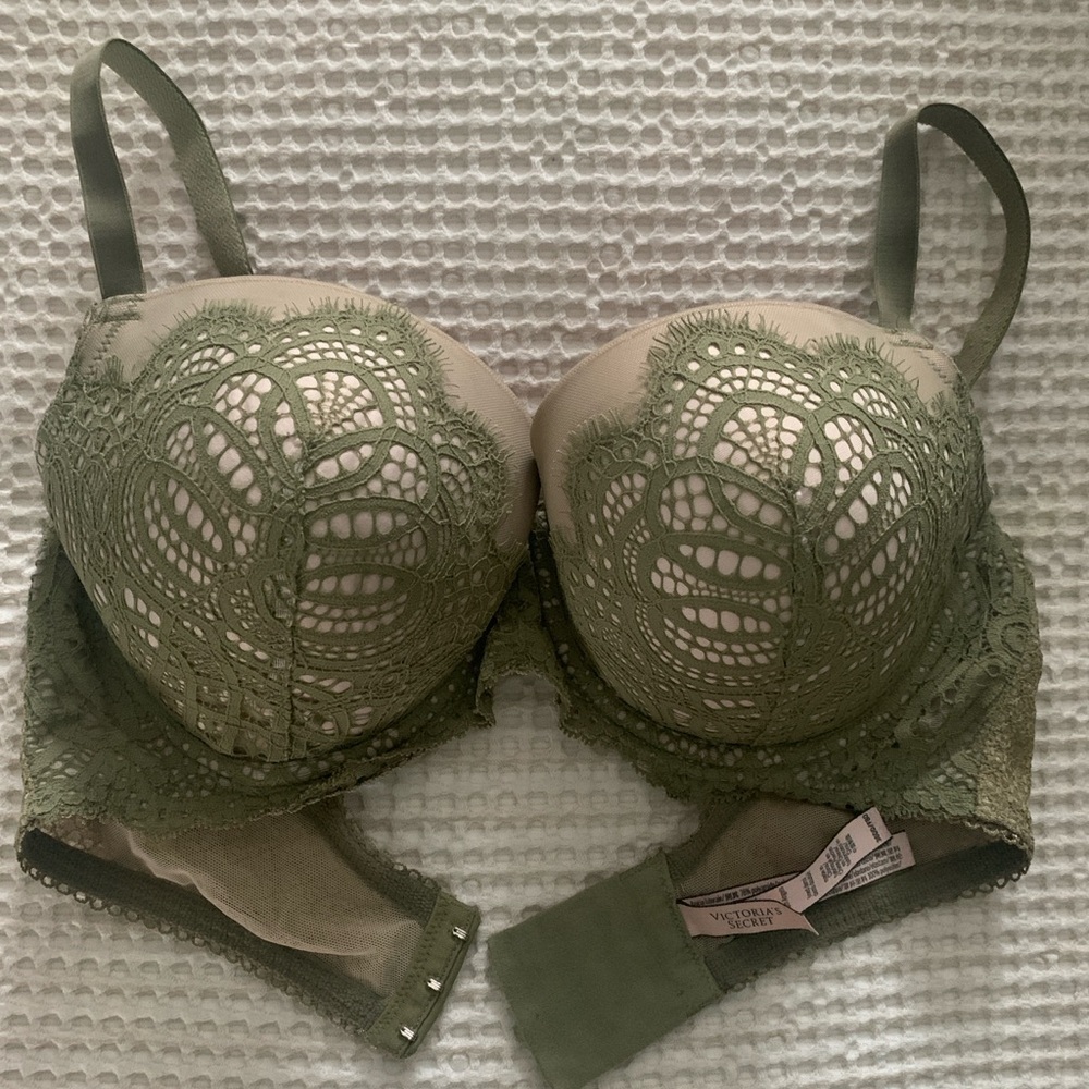 Victoria's Secret Olive Lace Bra